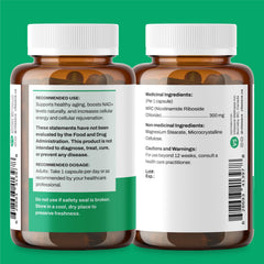 Vitasave Niamax bottle label emphasizing vegan, gluten-free, non-GMO quality