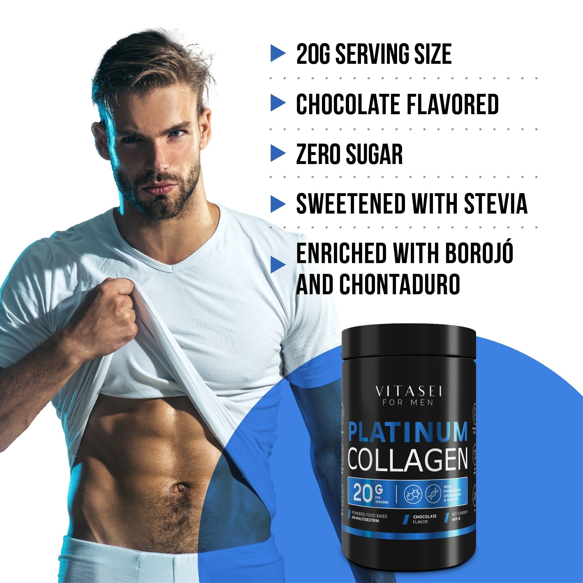 VITASEI collagen powder mixed into coffee highlighting versatility and flavor.