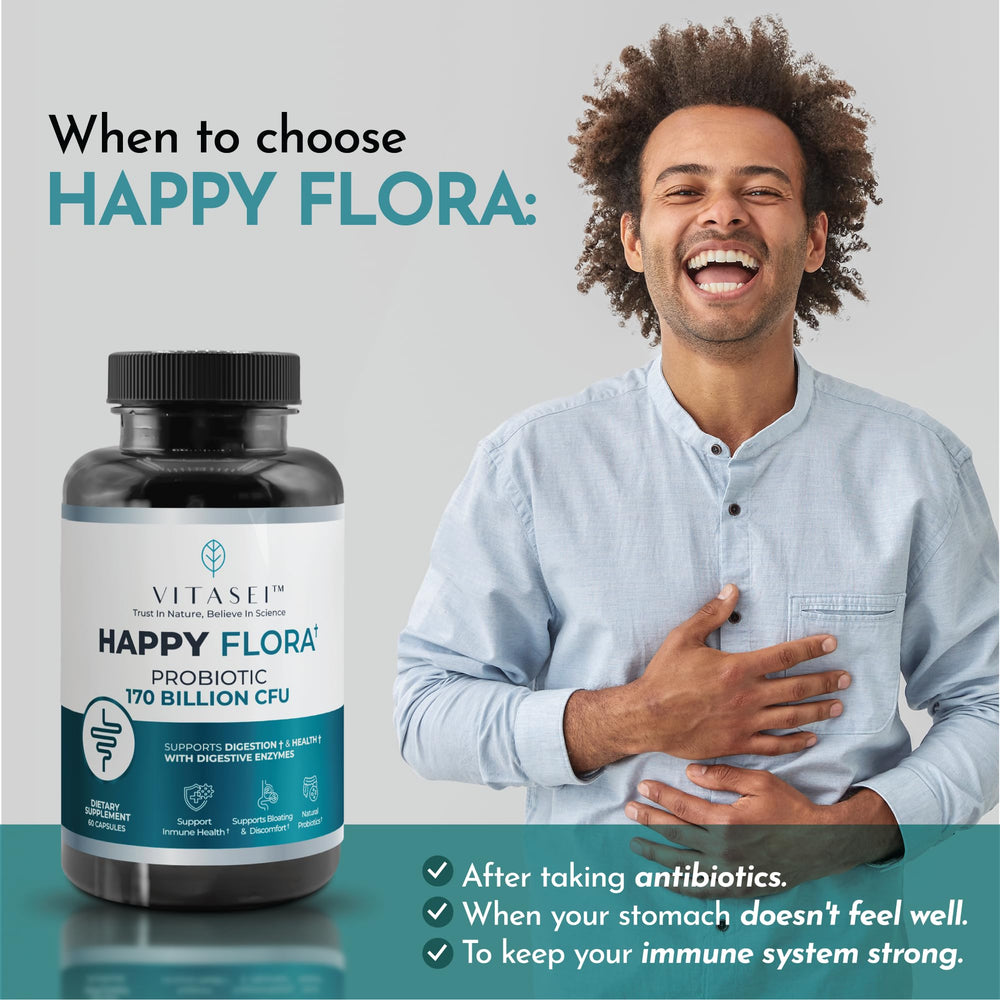 VITASEI Happy Flora bottle with glass for simple intake