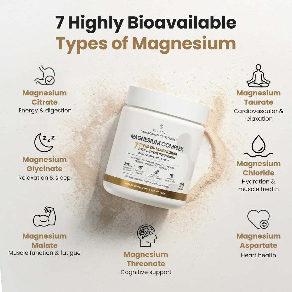 Scoop included for convenient daily magnesium support with Vitasei Total Care.