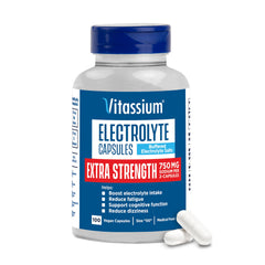Vitassium bottle flip-top for easy on-the-go electrolyte support.