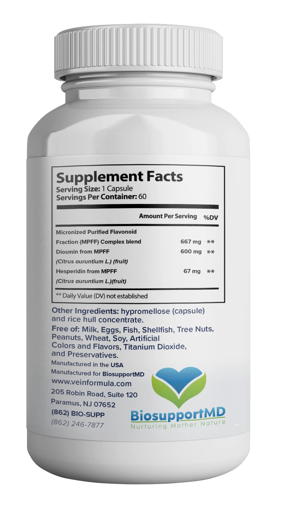 Close-up of capsules illustrating micronized flavonoids for absorption and circulation support