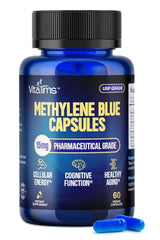 Vitatims Methylene Blue capsules in bottle showing vegan daily wellness support
