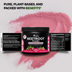 VitaUp Beet Root Powder harvest fields image shows organic beets for natural plant nutrition.