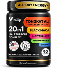 VitaUp Tongkat Ali capsules ready for daily energy support.