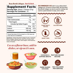 Vitauthority bone broth collagen powder hot-water-mix warm savory nourishment