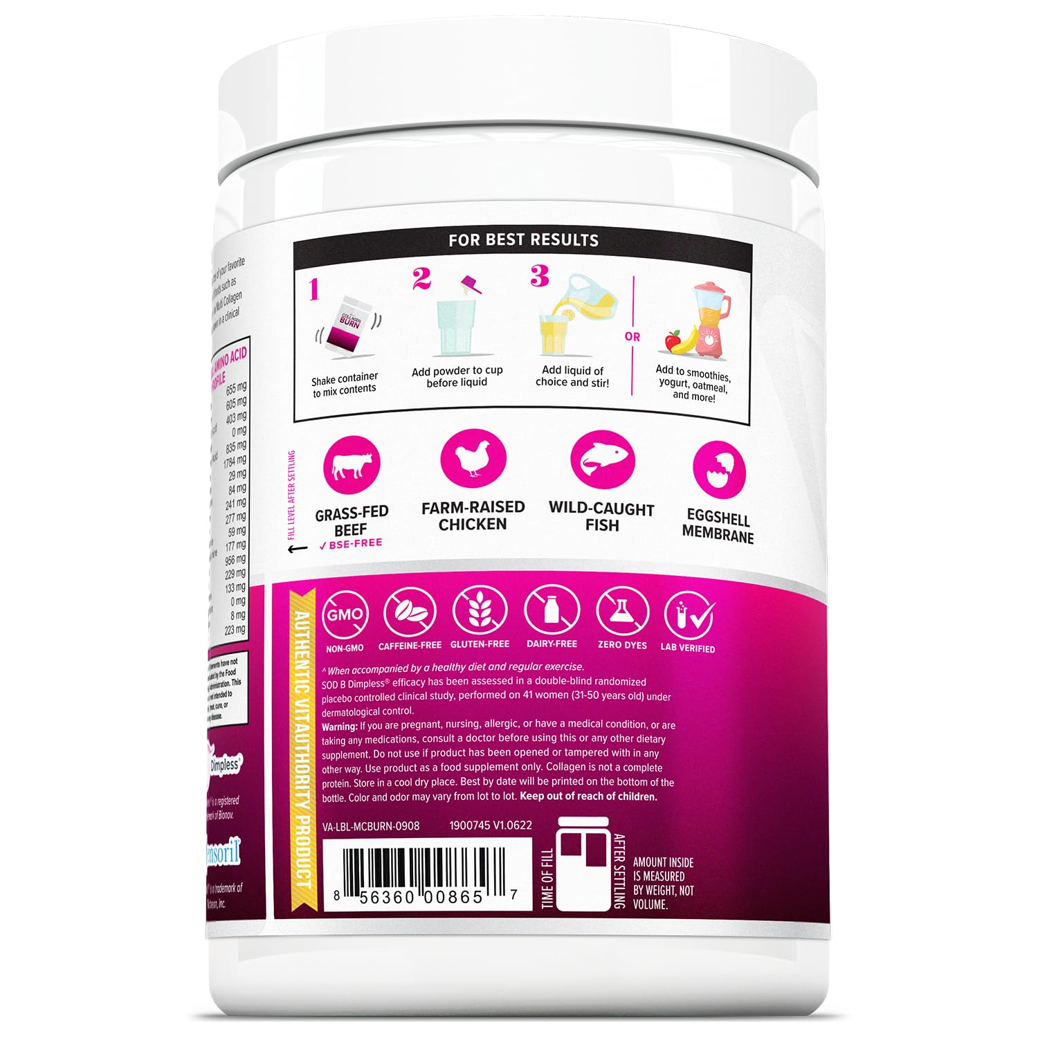 Vitauthority collagen powder on kitchen counter fitting into daily routine