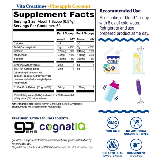 Vitauthority bottle highlighting goBHB for sustained energy during training.