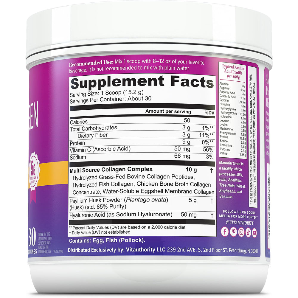 Vitauthority digestive fiber smoothie shown for a gut-friendly daily routine.