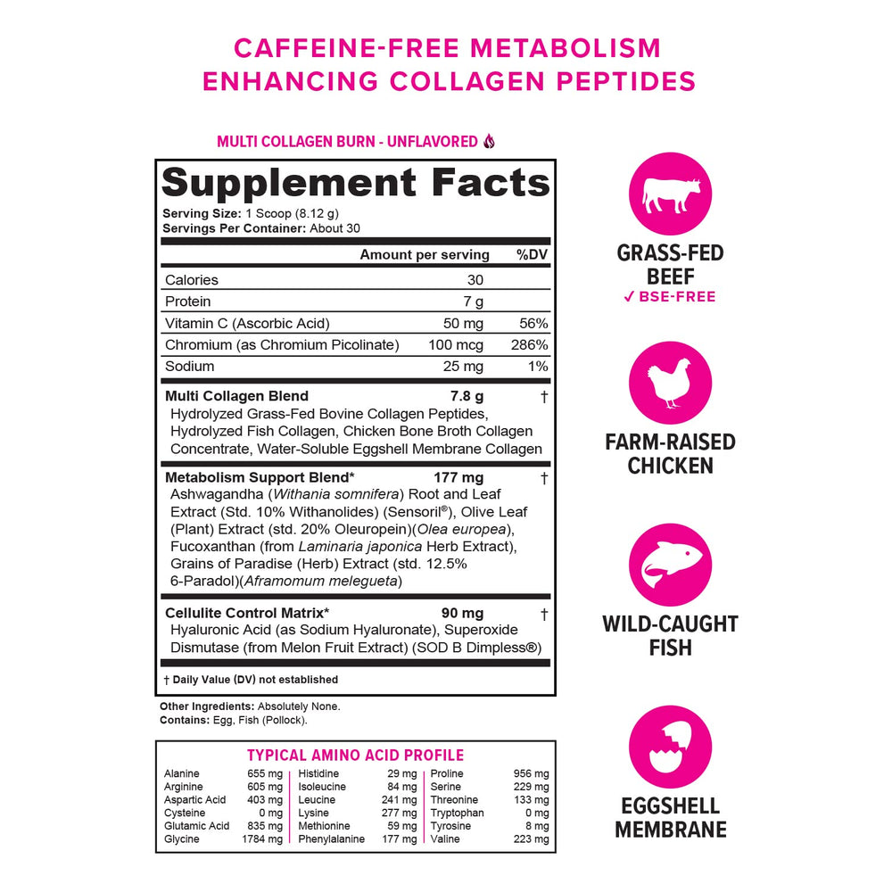Vitauthority hydrolyzed collagen powder scoop for precise servings