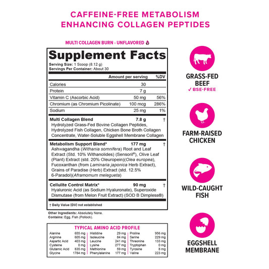 Vitauthority hydrolyzed collagen powder scoop for precise servings