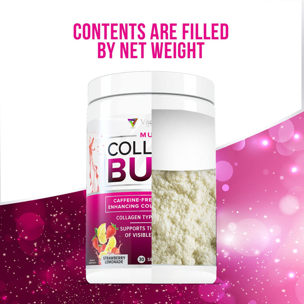 Powder close-up of Vitauthority Multi Collagen Burn for easy mixing