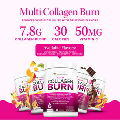 Vitauthority Multi Collagen Burn label highlighting caffeine free flavor