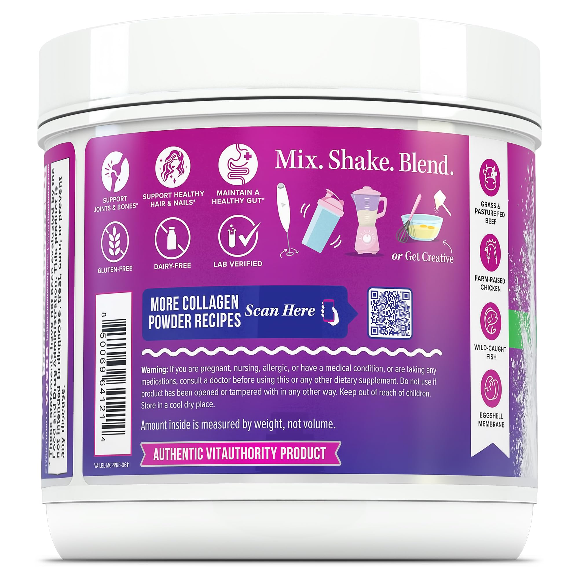 Vitauthority scoop on counter highlighting prebiotic fiber support