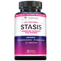 Vitauthority Myo-Inositol D-Chiro bottle closeup for hormone balance support