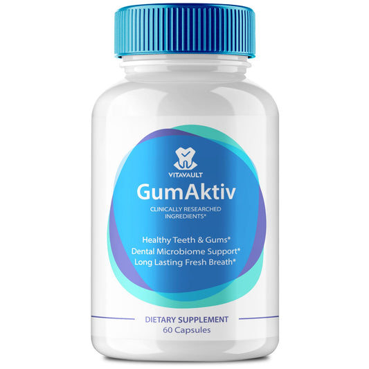 Vitavault GumAktiv capsules in a full bottle for everyday enamel support