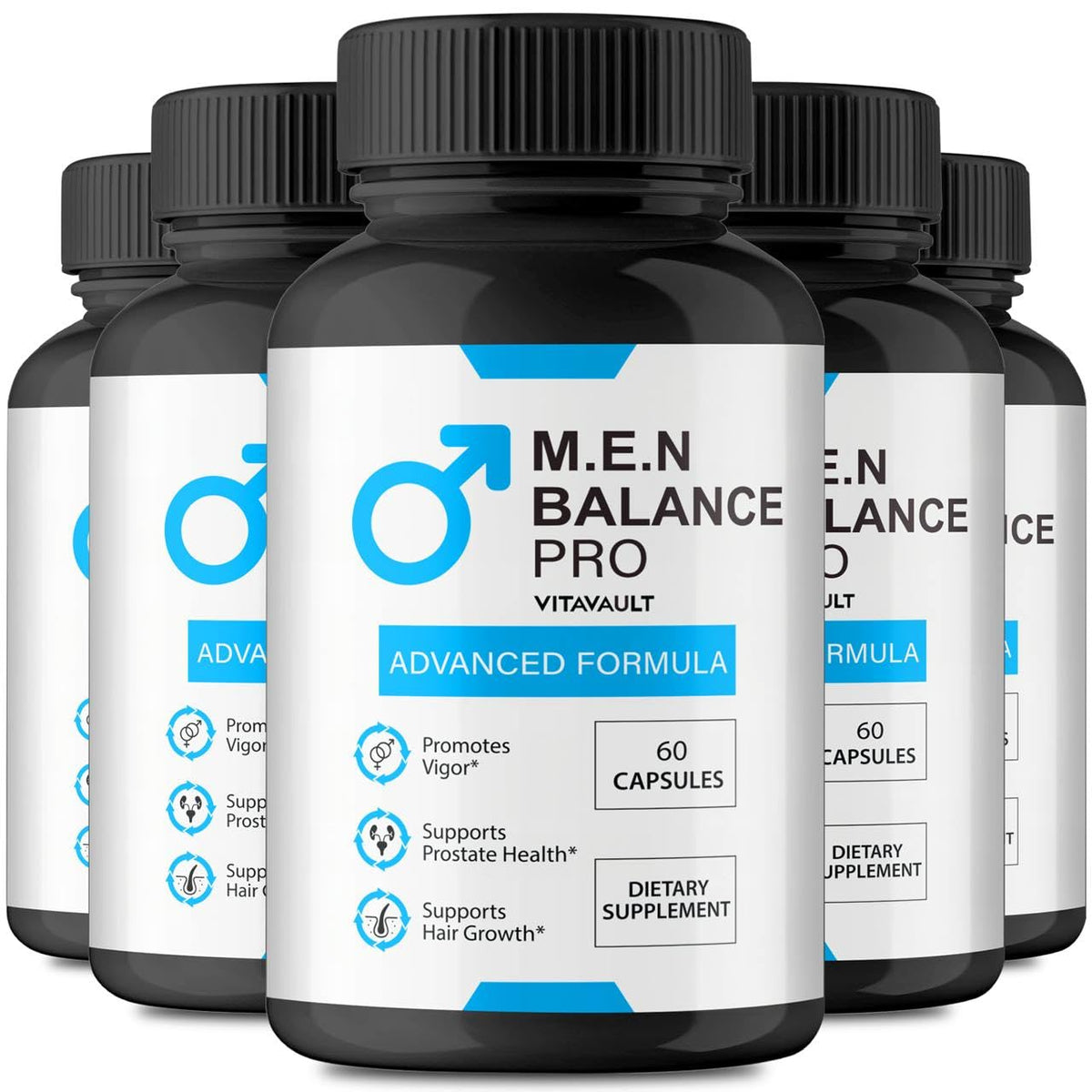 Vitavault M.E.N Balance Pro bottle front for daily wellness routine
