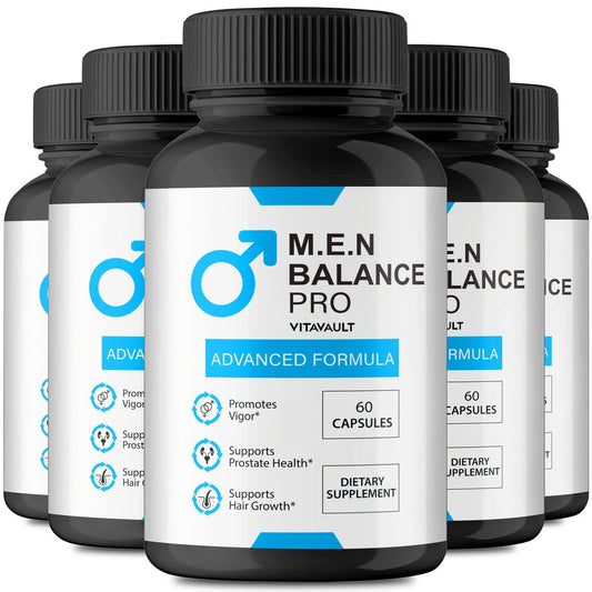 Vitavault M.E.N Balance Pro bottle front for daily wellness routine