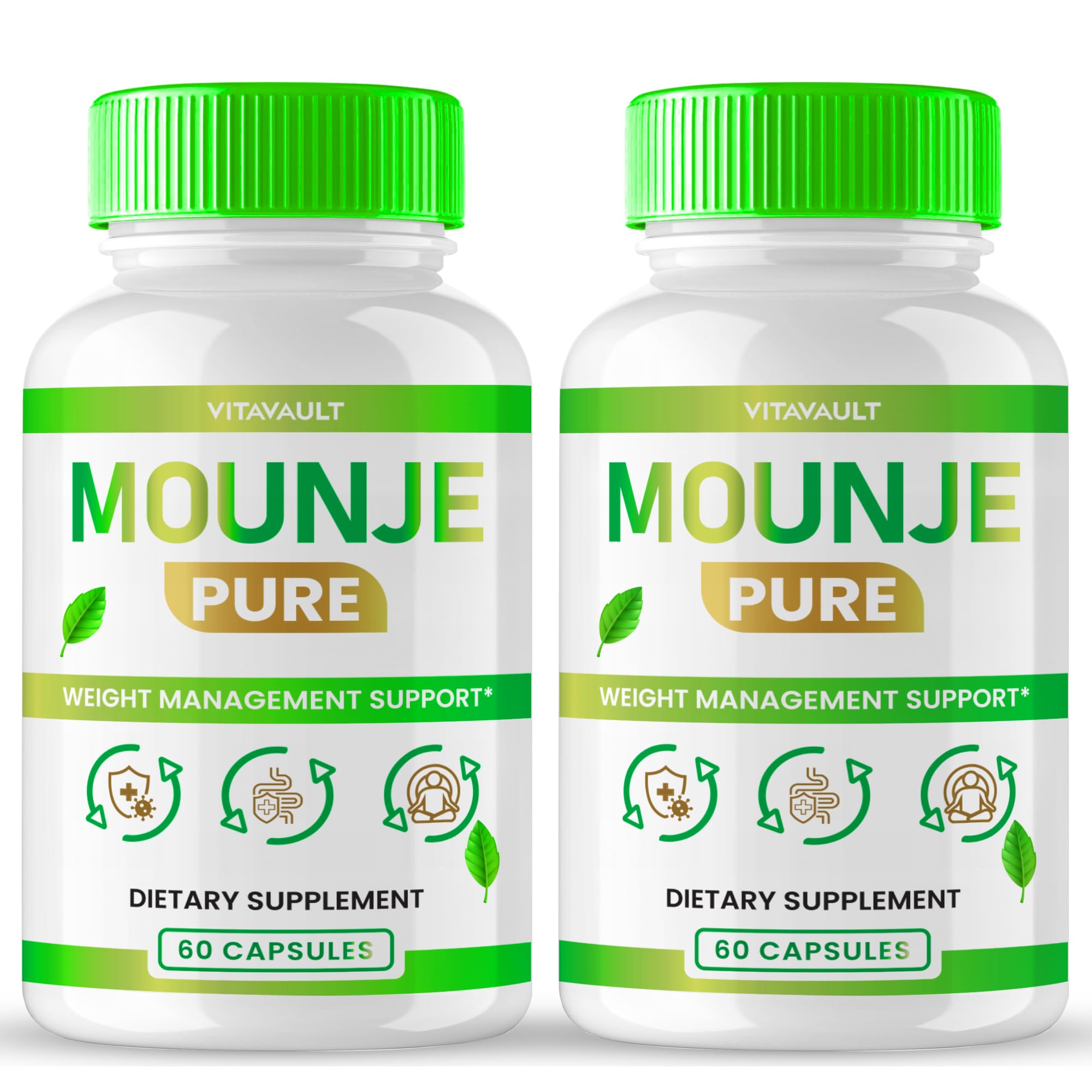 Vitavault Mounje Pure Keto Capsules bottle front view for convenient daily use