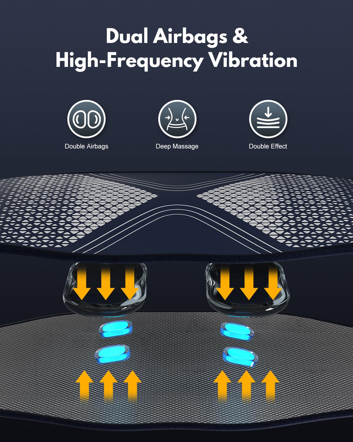 Vitavoco lower back massager side view highlighting cordless portability