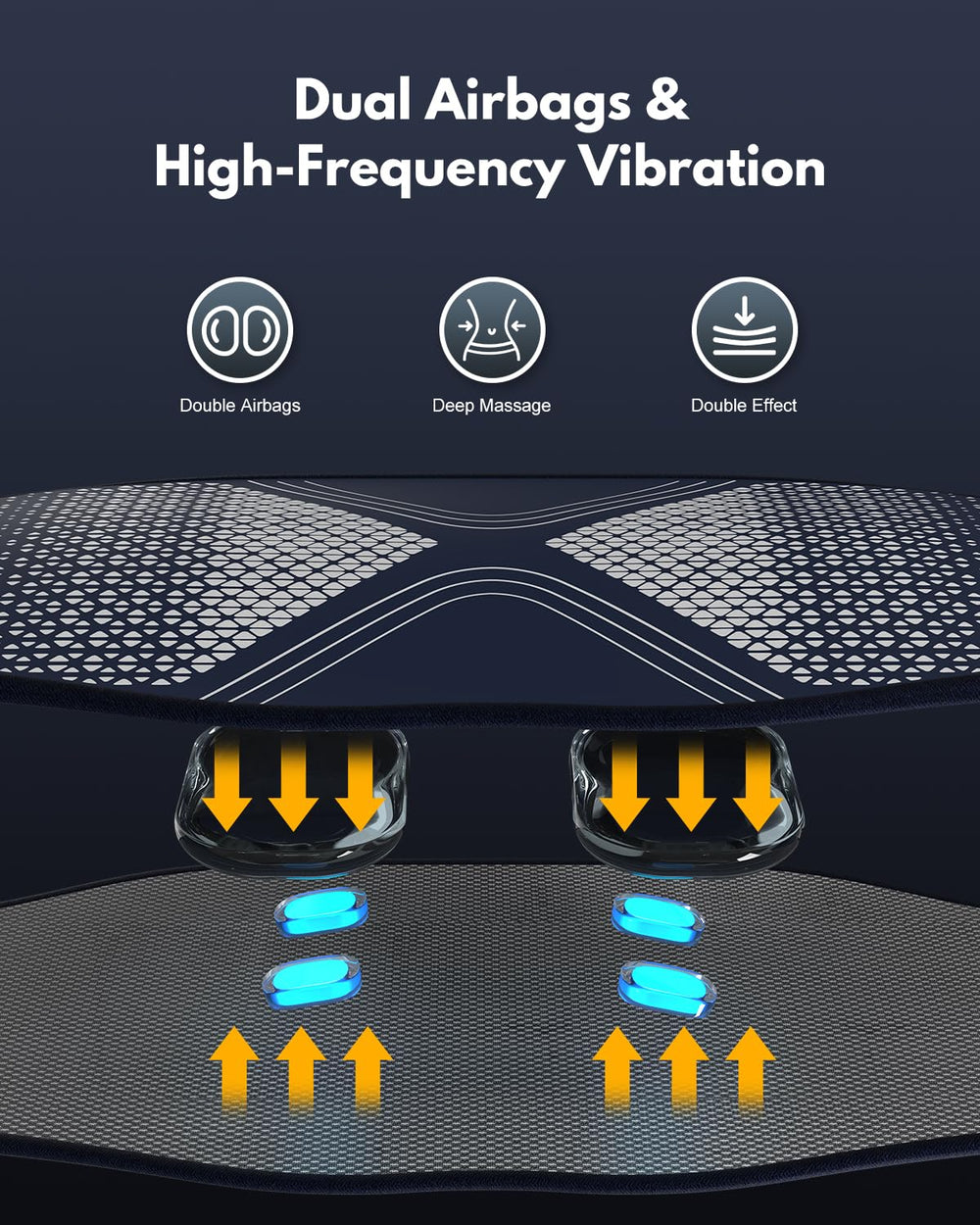 Vitavoco lower back massager side view highlighting cordless portability
