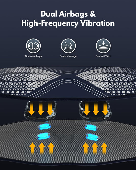 Vitavoco lower back massager side view highlighting cordless portability