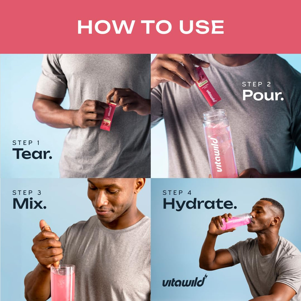 VitaWild bottle emphasizes eight vitamins and nutrients for wellness.