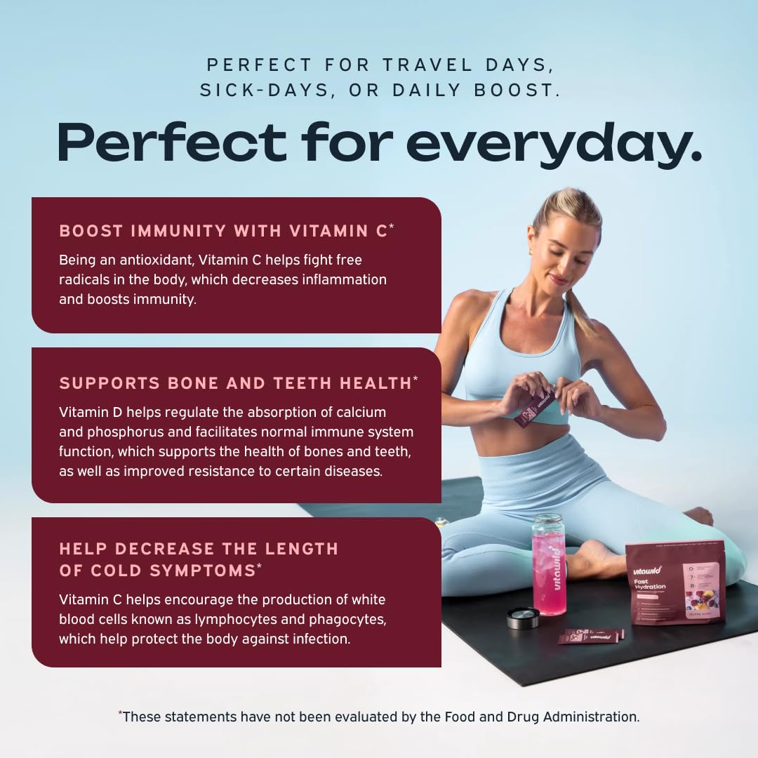VitaWild dissolved powder in glass demonstrates quick flavorful hydration.