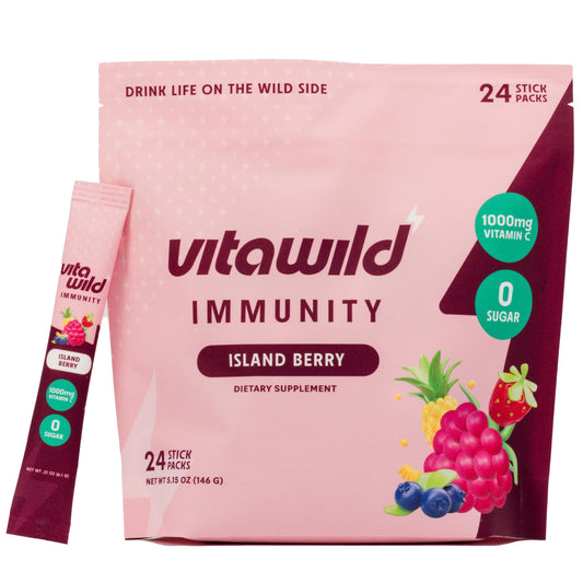 VitaWild immunity hydration packet sticks for daily on-the-go support