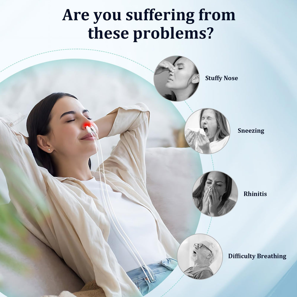 VitaYex No More Colds device display highlights 3-level intensity settings.