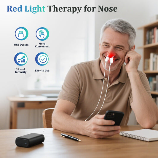 VitaYex No More Colds nasal therapy device side view showing compact, portable design.