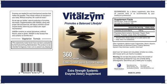 VITÄLZYM enteric-coated soft gels ensuring gentle digestion and absorption