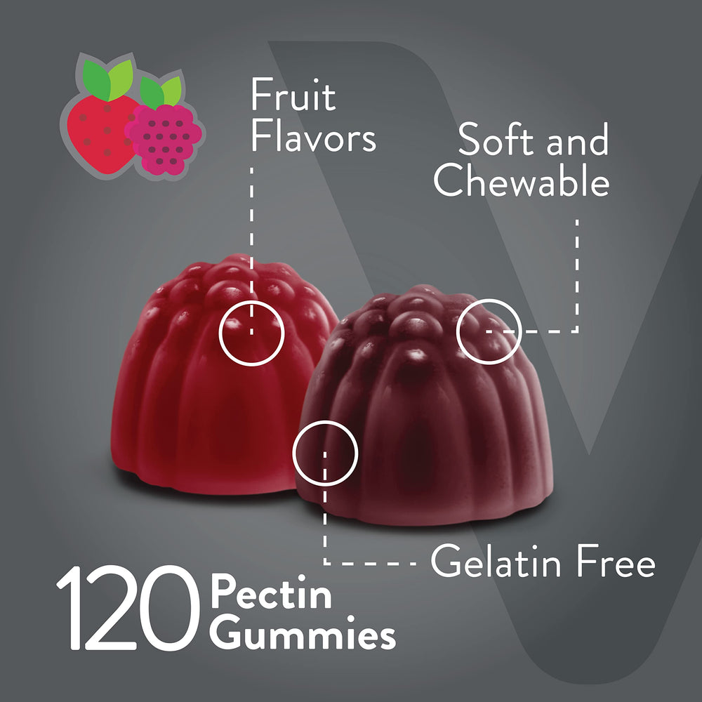 120-count bottle front view from Viteey prebiotic gummies.