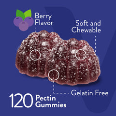 Close-up of Viteey Ashwagandha Gummies texture and berry color.