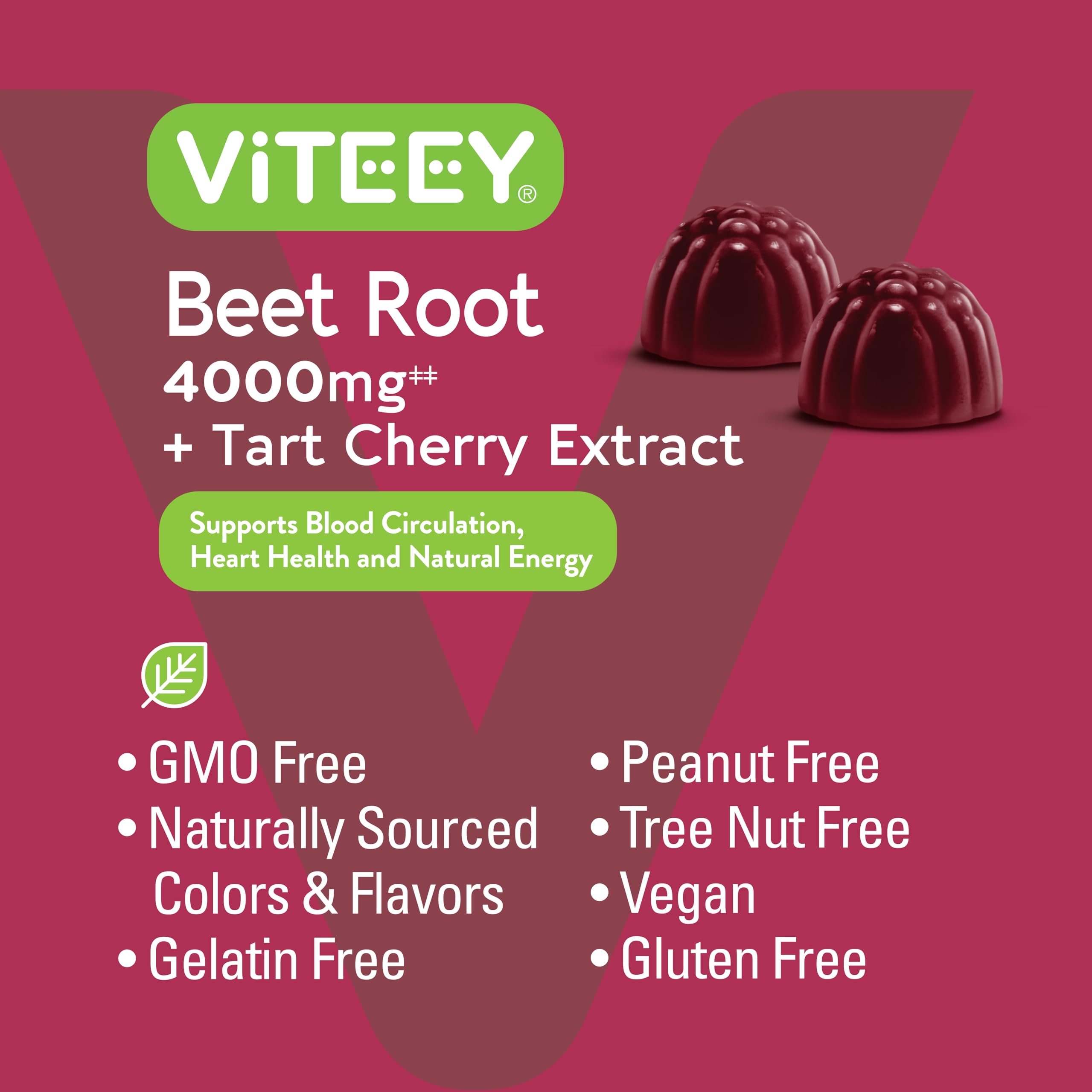 Viteey Beet Root Gummies support for blood pressure as part of a balanced routine.