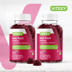 Viteey Beet Root Gummies tasting scene, showcasing berry flavor enjoyed on busy mornings.