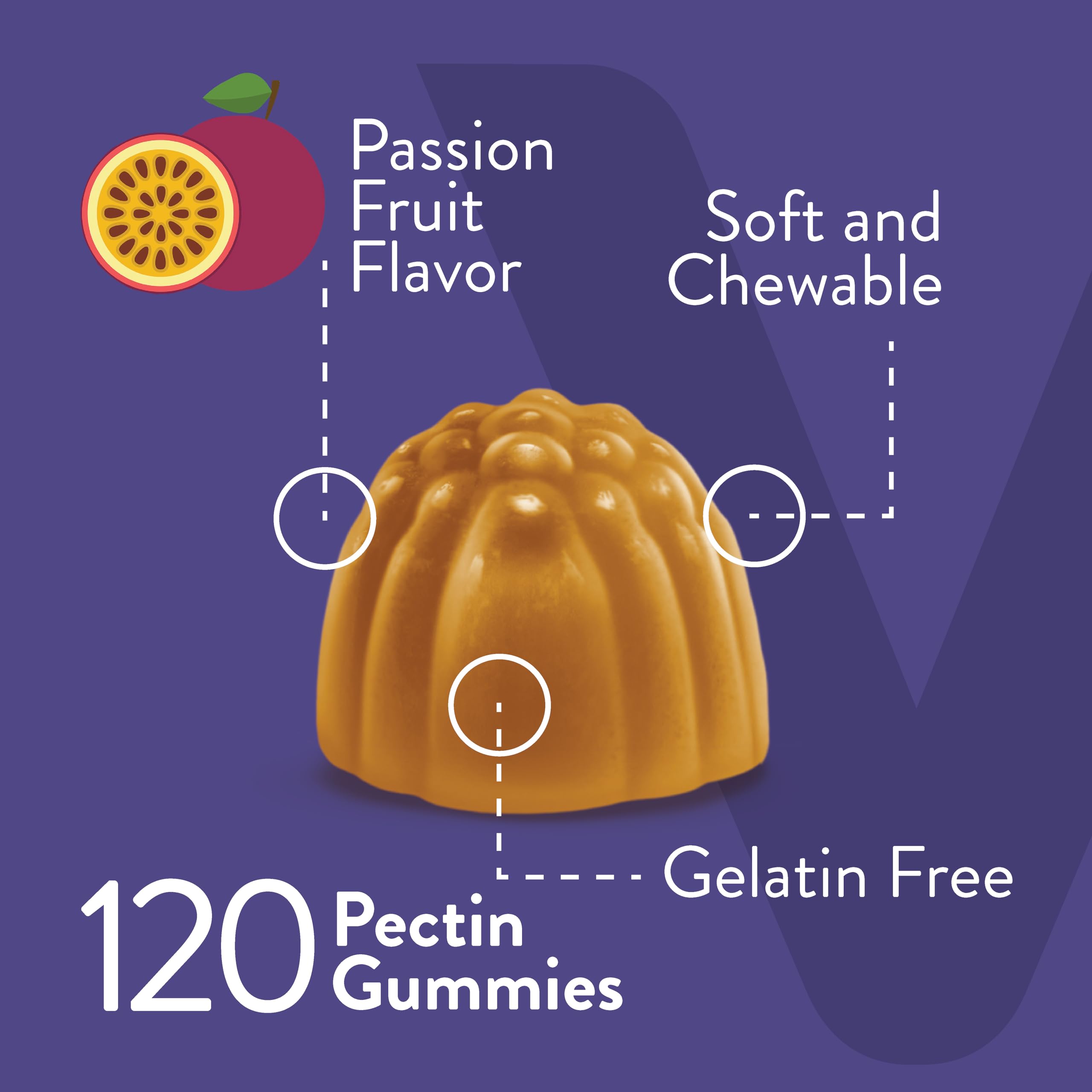 Viteey Black Maca Root Gummies with passion fruit flavor visual for daily wellness