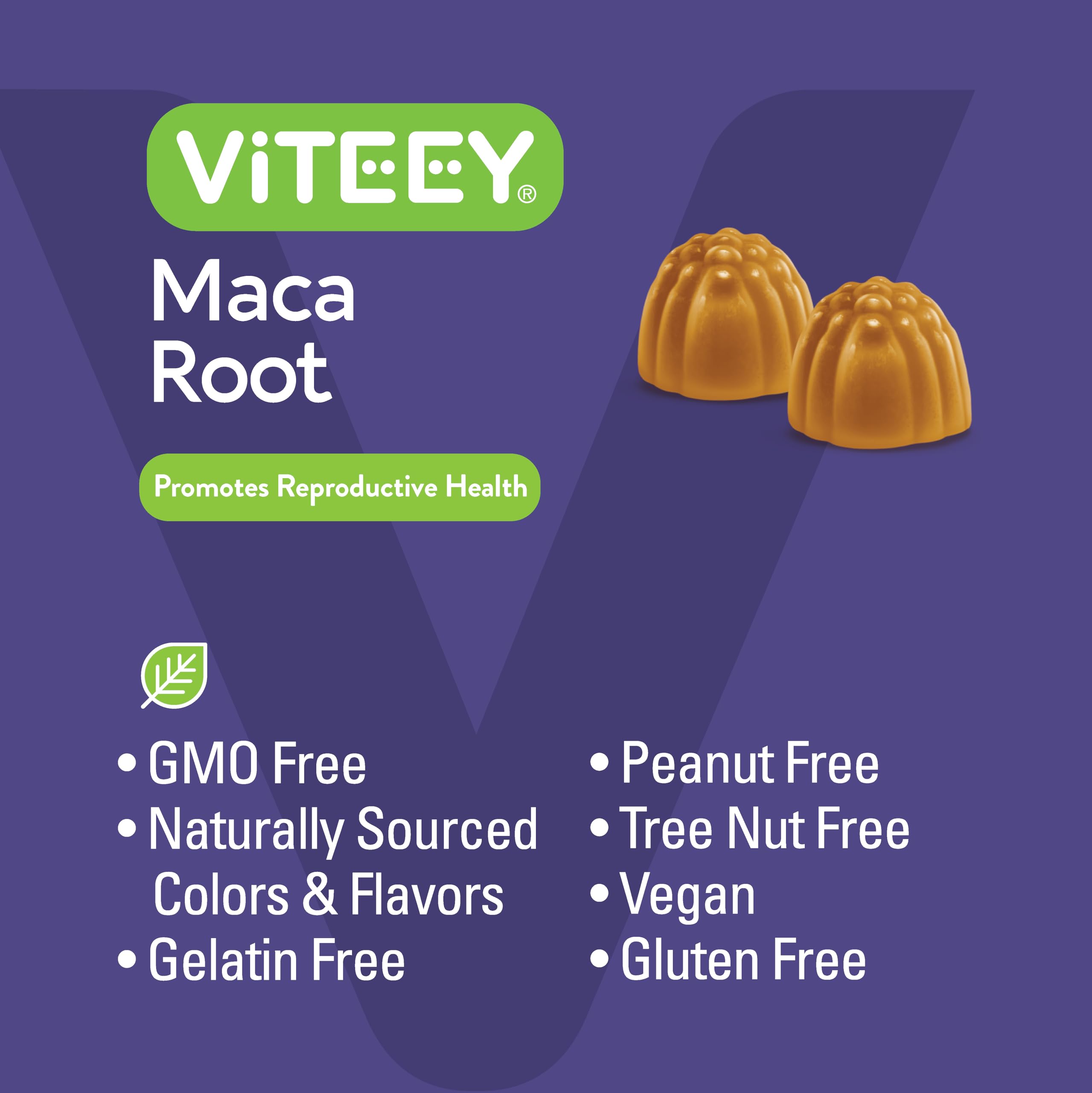 Serving image showing easy 2–4 gummy daily intake with Viteey gummies