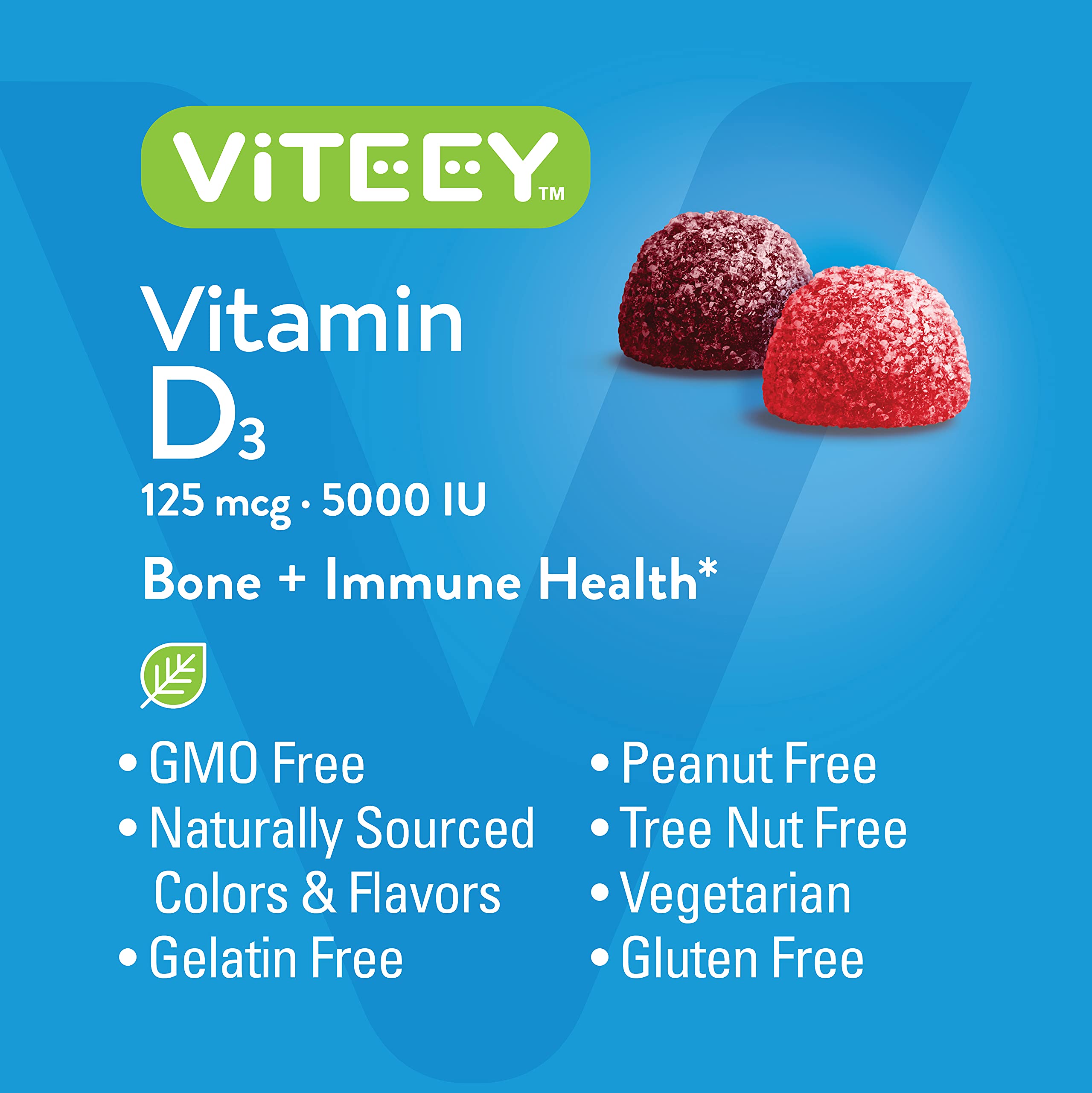 Viteey D3 gummies suitable for teens and adults for daily use