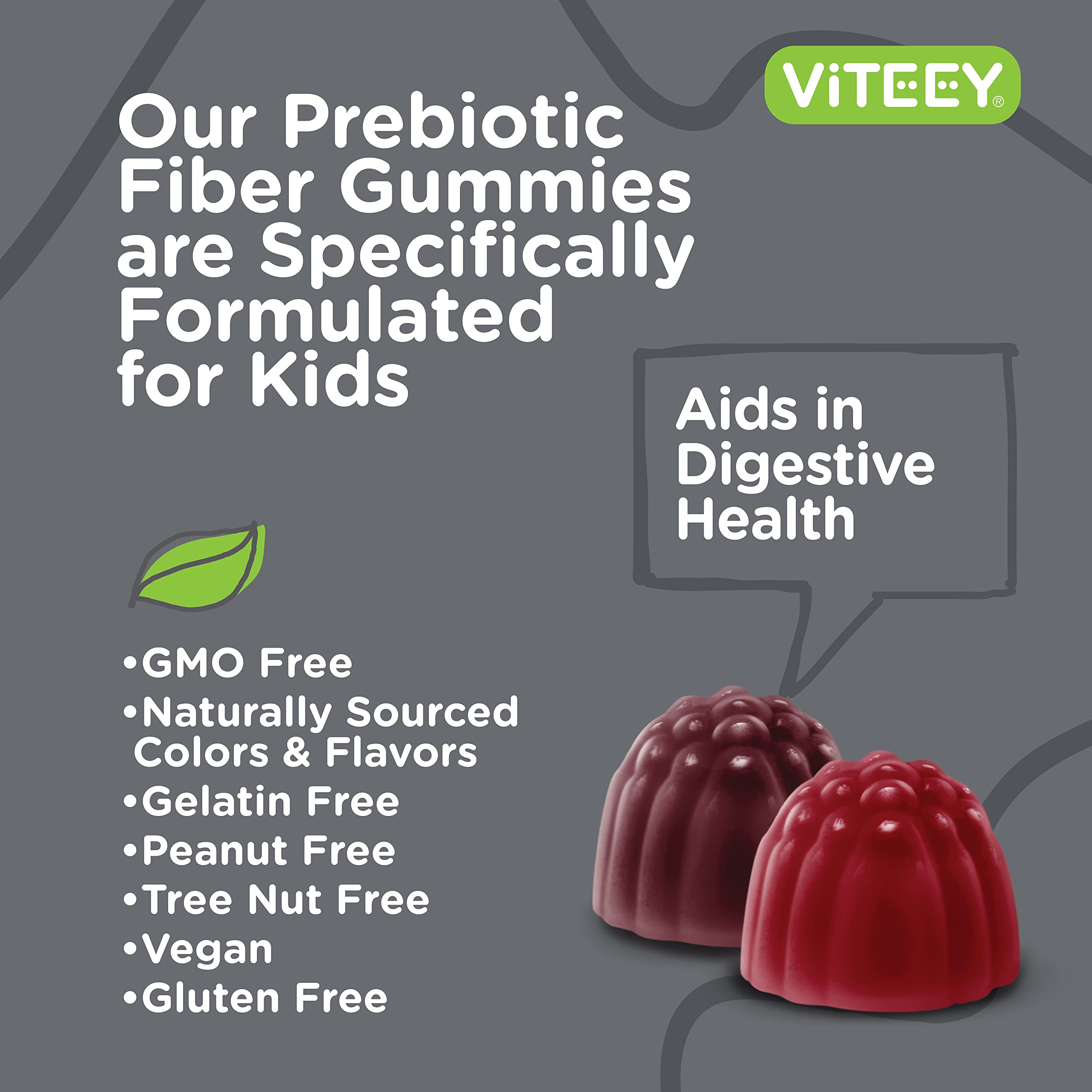 Viteey packaging emphasizes gluten-free vegan formula for sensitive diets.