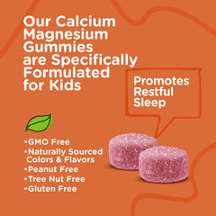 Viteey Kids Calcium Gummies nutrition facts panel emphasizes gluten-free and non-GMO formulation