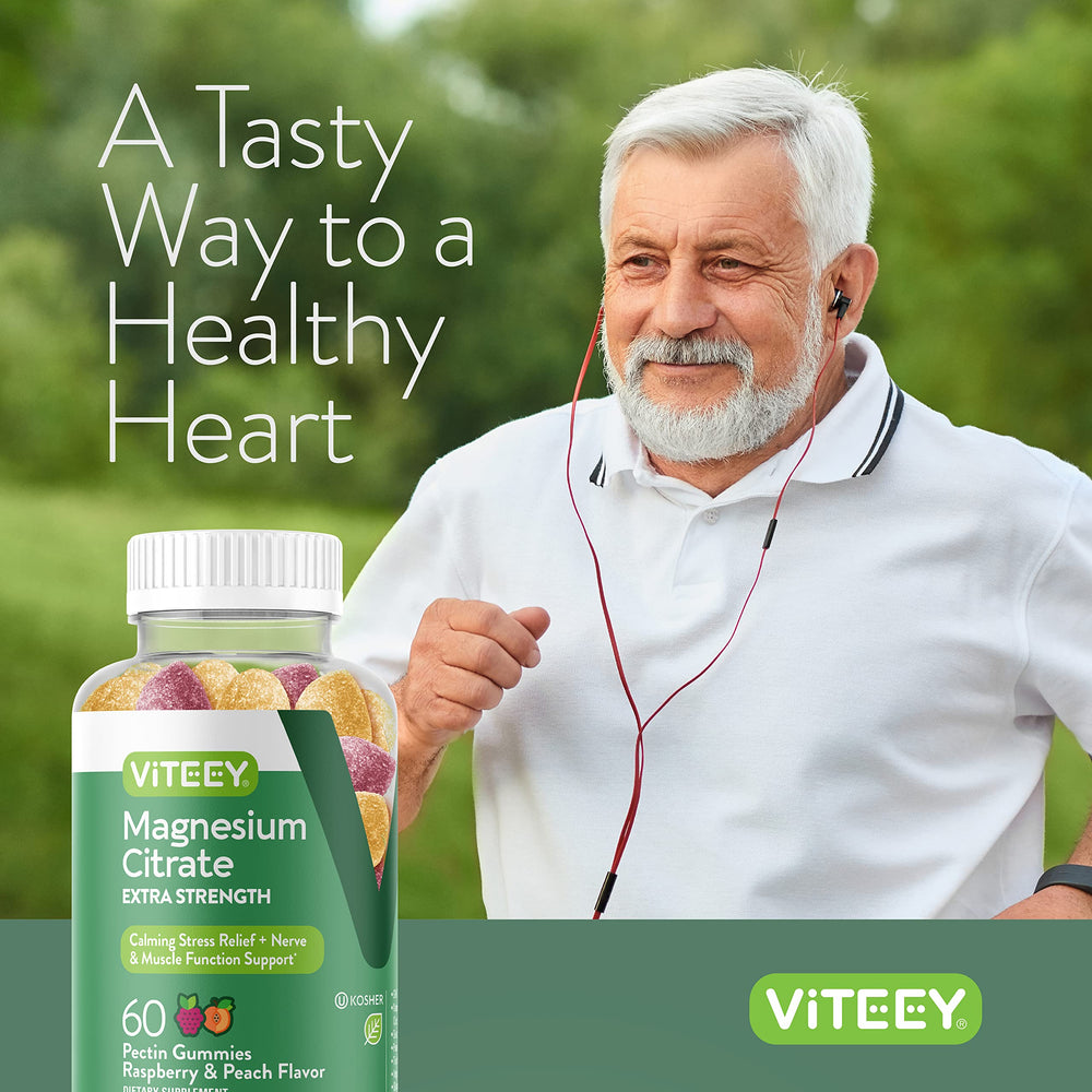 Viteey Magnesium Gummies daily serving displayed as part of a routine