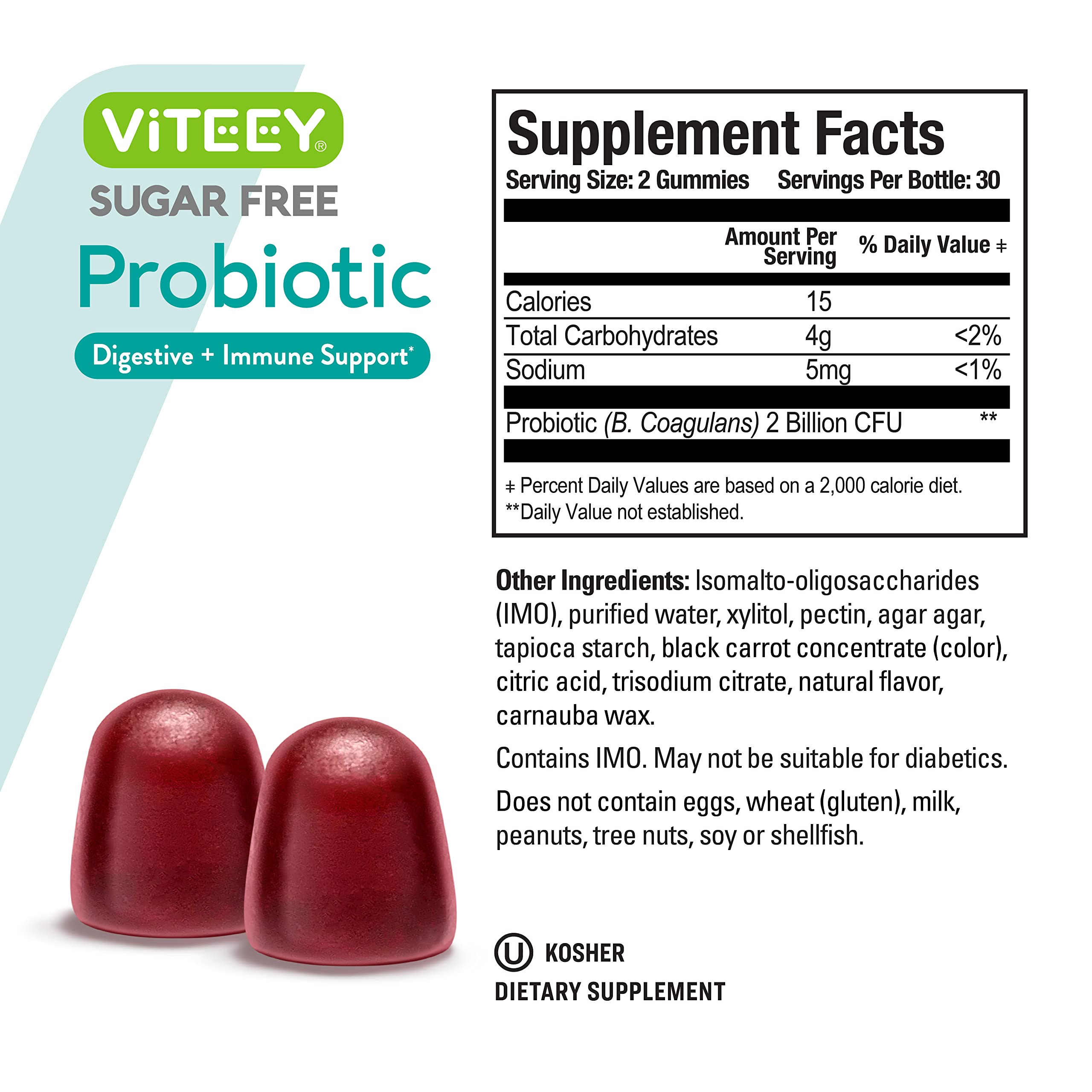 Packaging showcase highlighting vegan and gelatin-free formula.