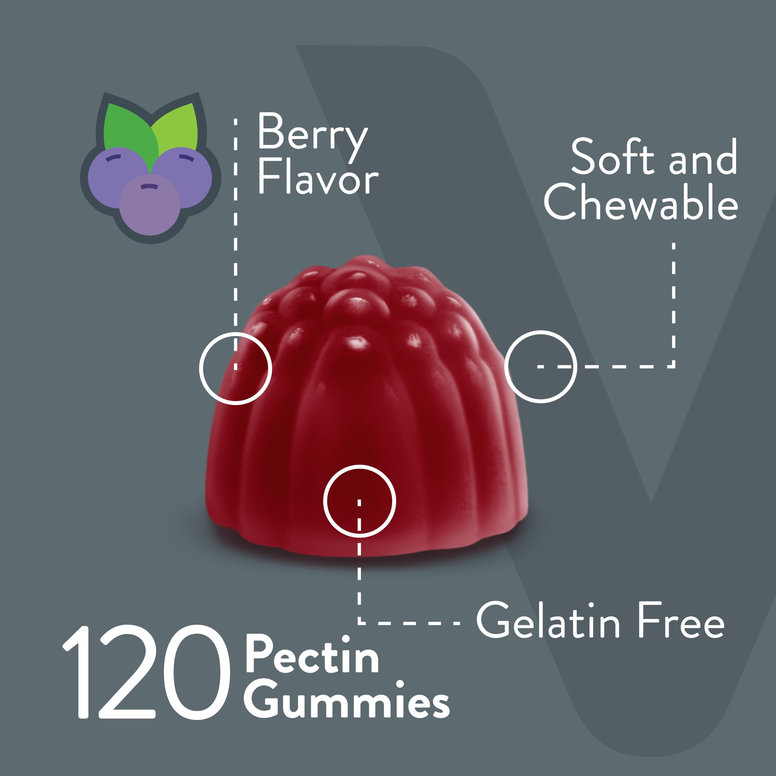 Viteey Vitamin B6 Gummies closeup shows chewy berry texture.