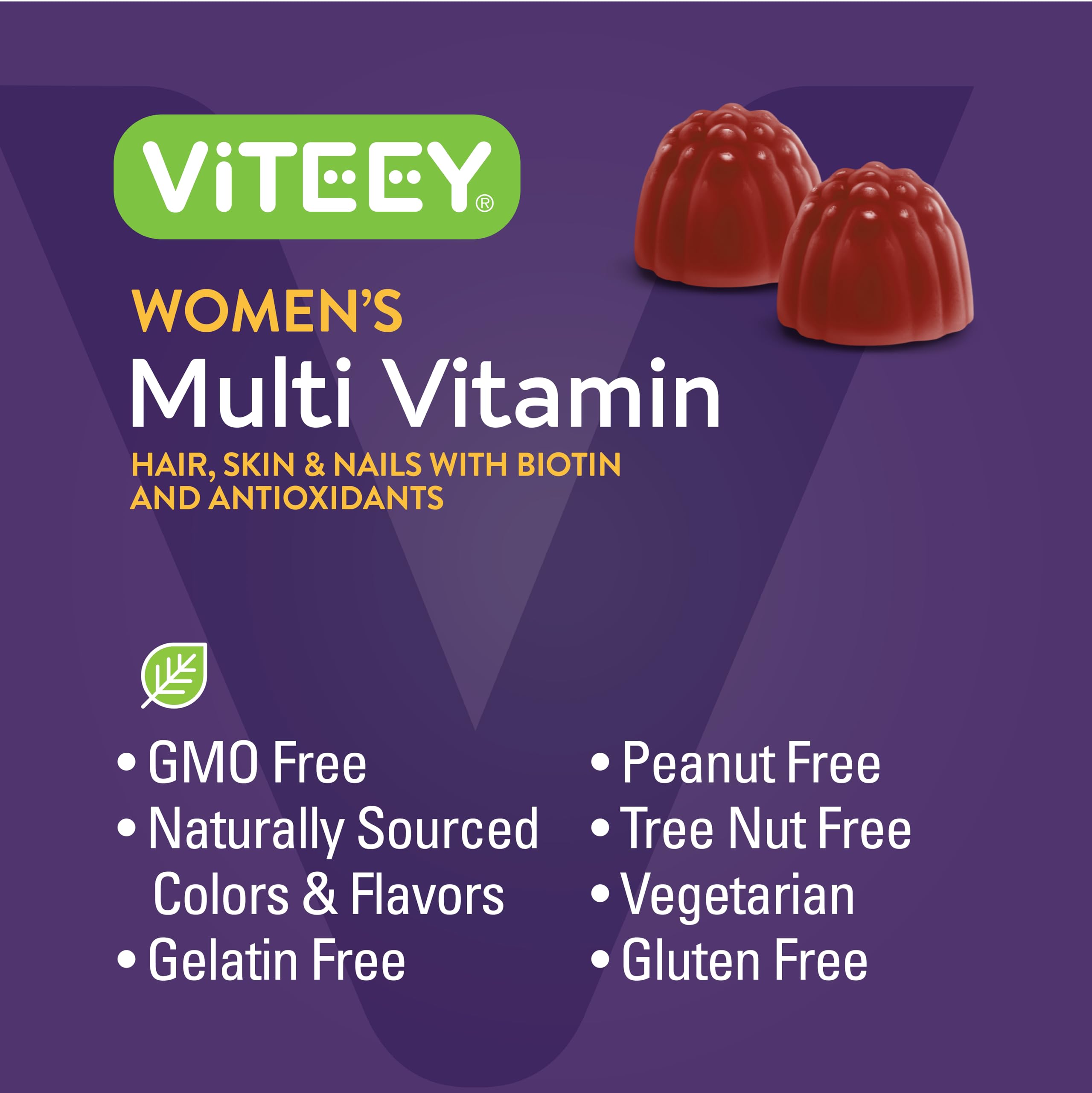 Viteey gummies on kitchen counter for convenient daily use.