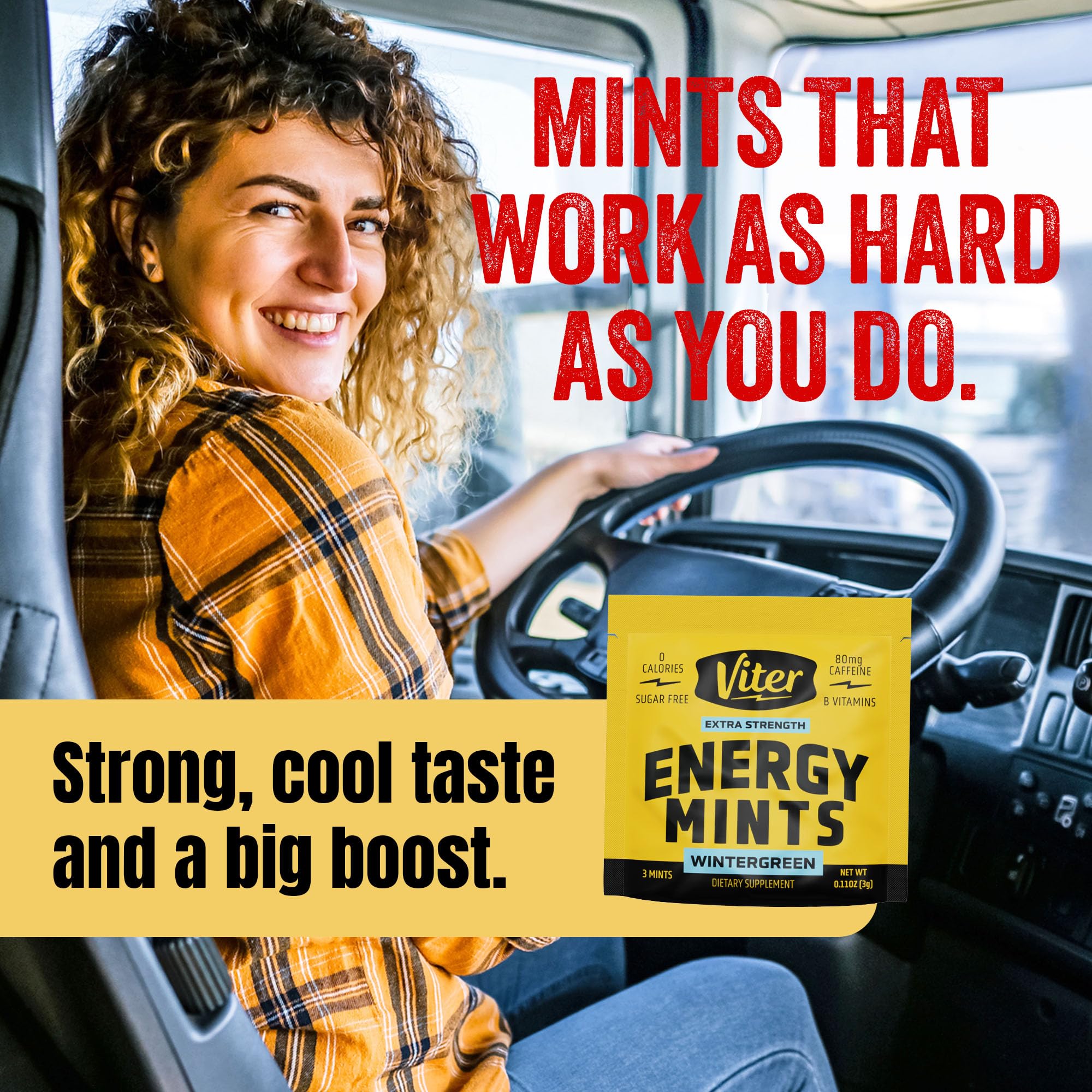 Viter Energy breath-freshening mint with wintergreen taste.