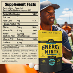 Viter Energy mints resealable bag for convenient, mess-free dosing