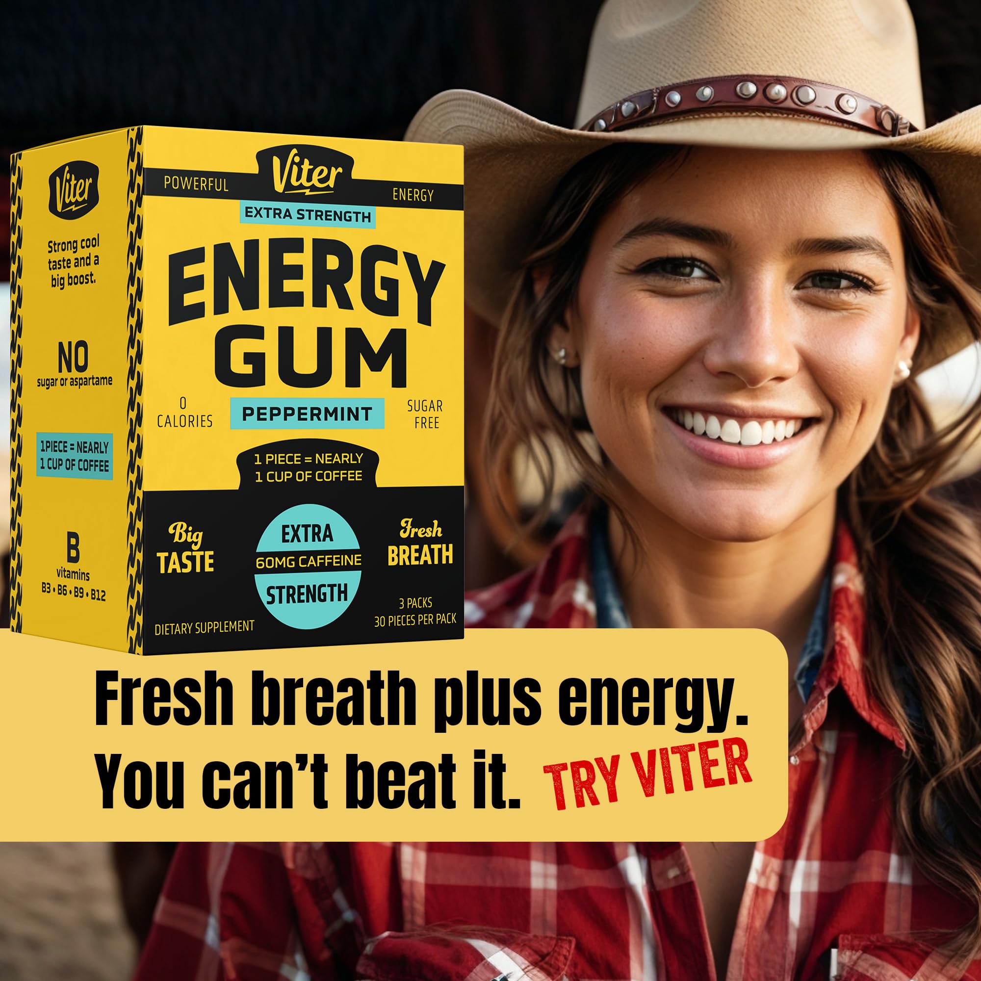 Viter Energy shown in a pocket alongside a phone for on-the-go use.