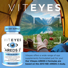Viteyes AREDS 2 capsules close-up for daily eye health.