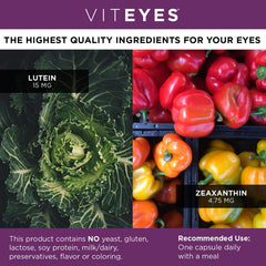 Viteyes Essentials Floraglo lutein capsule detail highlighting premium ingredient.